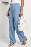 Tencel™ Straight Leg Cargo Pants