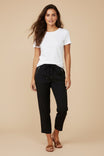 Waist Elasticised Trousers With Zipper Pockets