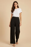 Pull On Elastic Waist Front Seam Pants