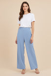 Pull On Elastic Waist Front Seam Pants