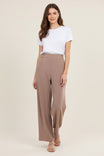 Pull On Elastic Waist Front Seam Pants