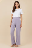 Pull On Elastic Waist Front Seam Pants