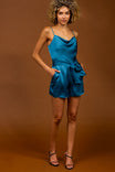 Cowl Neck Hammer Satin Romper