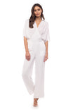 Split Sleeve Satin Jumpsuit