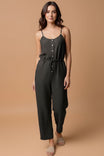 Relaxed Soft Button-front Jumpsuit