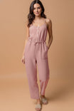 Relaxed Soft Button-front Jumpsuit