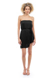 Belted Overlay Strapless Romper