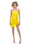 Belted Overlay Strapless Romper