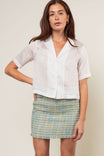 Tweed Fringe Mini Skirt
