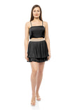 Tiered Pleated Mini Skirt