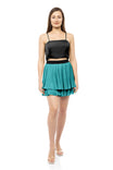 Tiered Pleated Mini Skirt