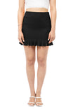 Pleated Ruffle Mini Skirt