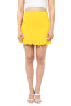 Pleated Ruffle Mini Skirt