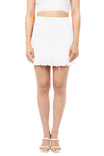 Pleated Ruffle Mini Skirt
