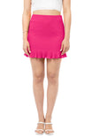 Pleated Ruffle Mini Skirt