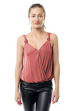 Knot Strap Surplice Top