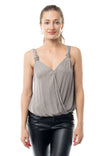 Knot Strap Surplice Top