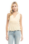 Sleeveless Satin Tank