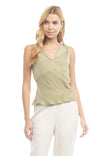 Sleeveless Satin Tank