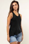 Asymmetrical Satin Tank
