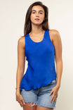 Asymmetrical Satin Tank