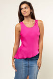 Asymmetrical Satin Tank