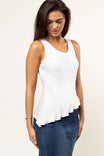 Asymmetrical Satin Tank