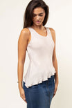 Asymmetrical Satin Tank