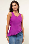 Asymmetrical Satin Tank