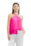 Satin Twist Neck Tank