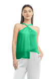 Satin Twist Neck Tank