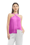 Satin Twist Neck Tank