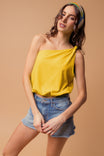 One Shoulder Knot Detail Top