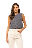Frayed Tweed Top