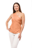 One Shoulder Satin Top