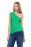 One Shoulder Satin Top