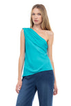 One Shoulder Satin Top