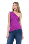 One Shoulder Satin Top