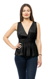 Smocked Waist Satin Tank