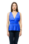 Smocked Waist Satin Tank