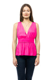 Smocked Waist Satin Tank