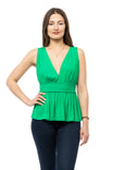 Smocked Waist Satin Tank