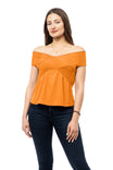 Off Shoulder Smocked Top