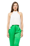Mock Neck High Low Halter Top