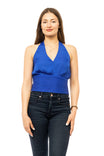 Shirred Waist Halter Top