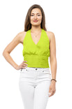 Shirred Waist Halter Top