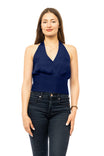 Shirred Waist Halter Top