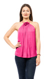 Flower Effect Halter Neck Top