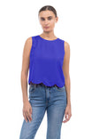 Scalloped Hem Top