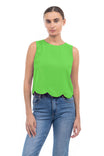 Scalloped Hem Top